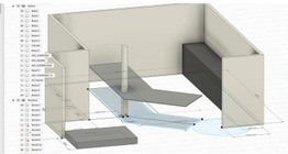 3D render of the wrap-around table